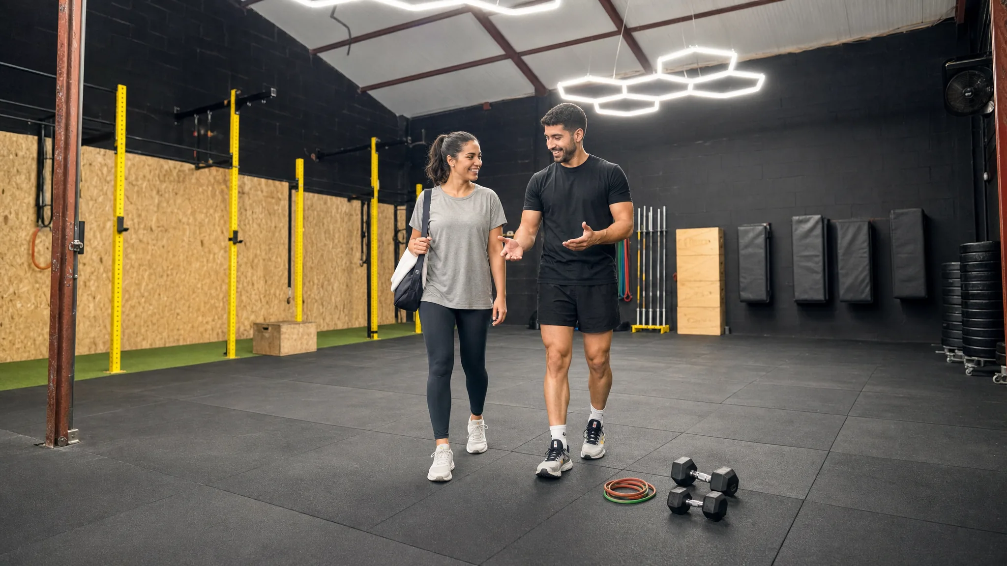 Principiante empezando en el gimnasio Home & Health Fitness Los Hueros Villalbilla