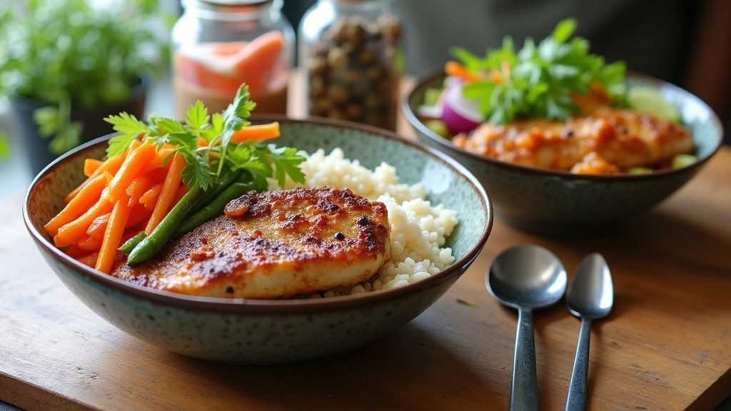 Preparación de comida saludable para deportistas